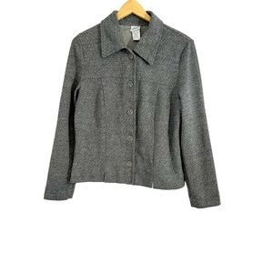 Weekenders Canada Vintage Gray & Black Blazer Jacket, Size Medium